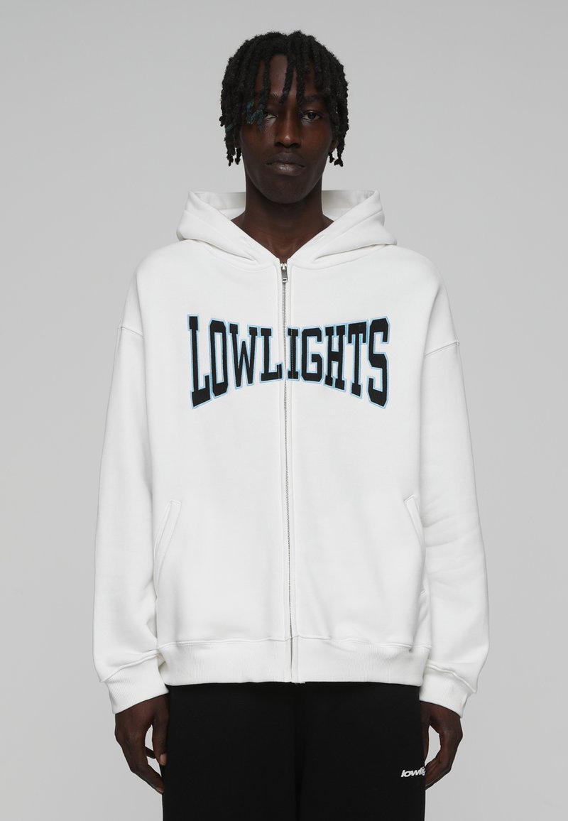 LOW LIGHTS STUDIOS® - BOXER ZIP HOODIE UNISEX - Bluză de molton cu fermoar - ecru, Extindeți