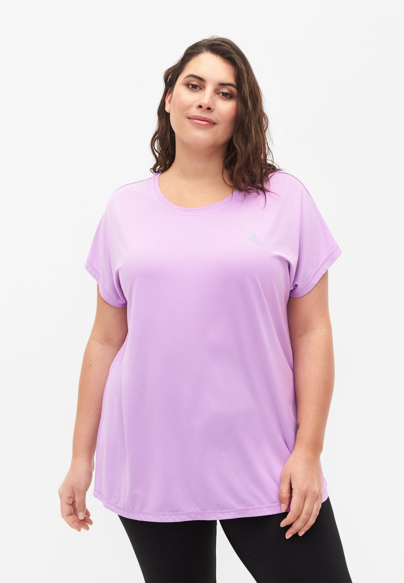 Active by Zizzi KURZARM - T-shirt basic - african violet