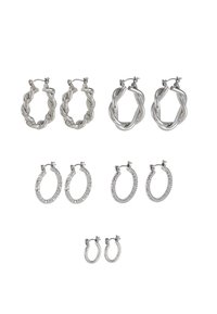ONLCRISTEL CREOLE EARRINGS 5 PACK - Brincos - silver-coloured