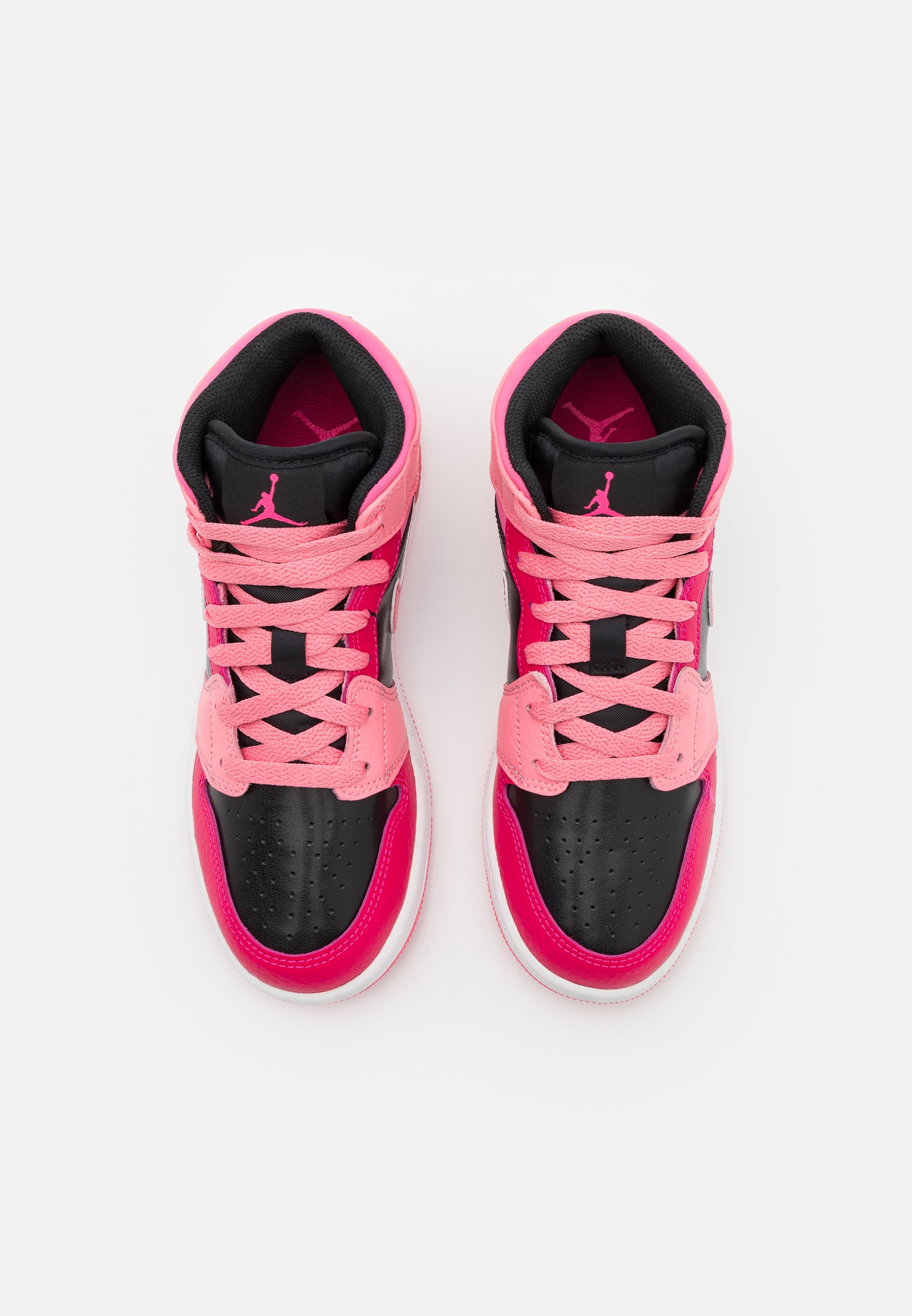 Jordan AIR 1 MID UNISEX - Chaussures de basket - coral chalk/pinksicle/rush  pink/black/multicolore - ZALANDO.FR
