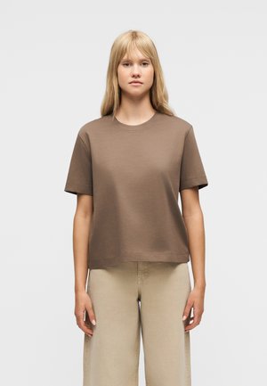 SLFESSENTIAL BOXY TEE - T-Shirt basic - chocolate chip