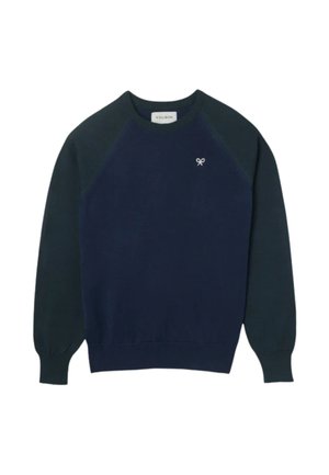 Jersey de punto - azul oscuro   verde oscuro