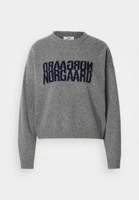 YOTA TILONA SWEATER - Pulóver - mid grey melange/parisian night