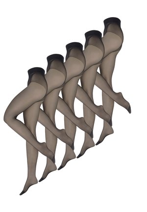 5-PACK FEIN - Tights - schwarz