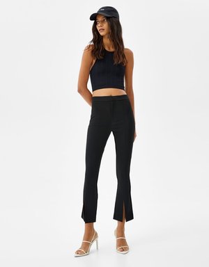 SPLIT KICK FLARE - Pantaloni - black