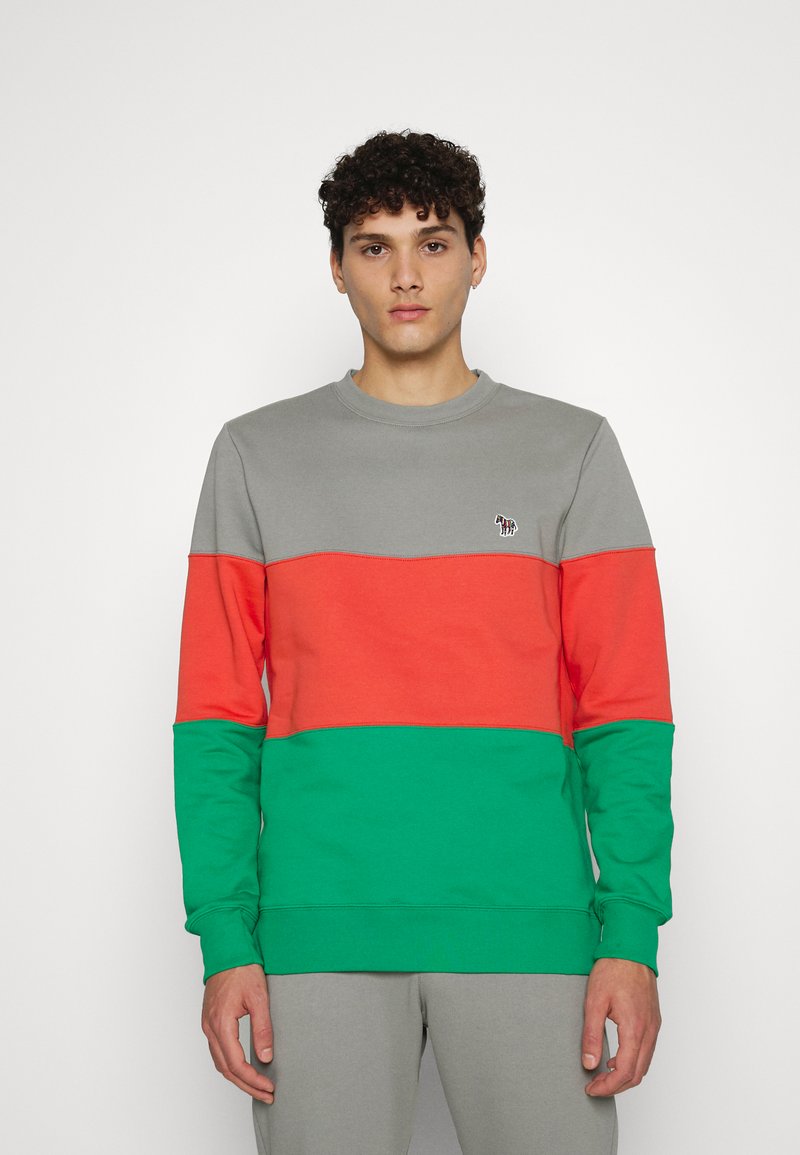 Herren T-shirts & Polos | PS Paul Smith REG FIT ZEBRA Sweatshirt grey/orange/green/grau - DJ38292 Herren T-shirts & Polos | PS Paul Smith REG FIT ZEBRA Sweatshirt grey/orange/green/grau - DJ38292