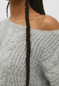 Stradivarius Strickpullover - metallic grey
