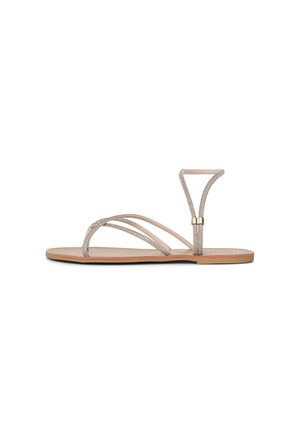 CINTURINO STRASS - Sandali - beige