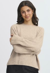 Fransa Jumper - desert taupe melange