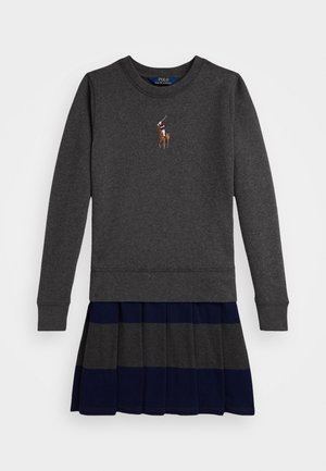 Polo Ralph Lauren BIG PONY FLEECE SWEATSHIRT DRESS - Vestido informal - windsor heather