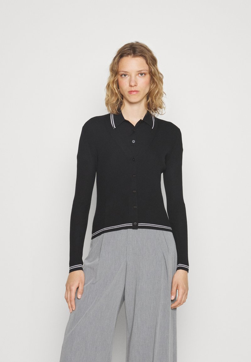Theory CARDI TIPPING REGA - Cardigan - black/sort - Zalando.dk