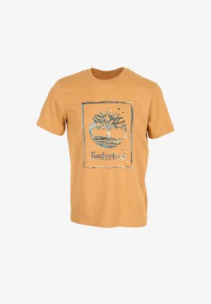 Timberland, WATER STACK LOGO SHORT - T-shirt imprimé - light wheat b