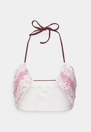 Frankies Bikinis MEREDITH TOP - Haut de bikini - white/dark red