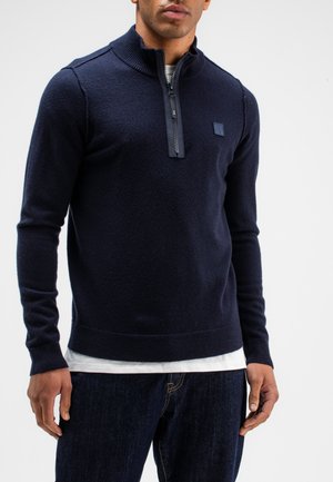 Butcher of Blue CLIFDEN HALF ZIP - Trui - alaska blue