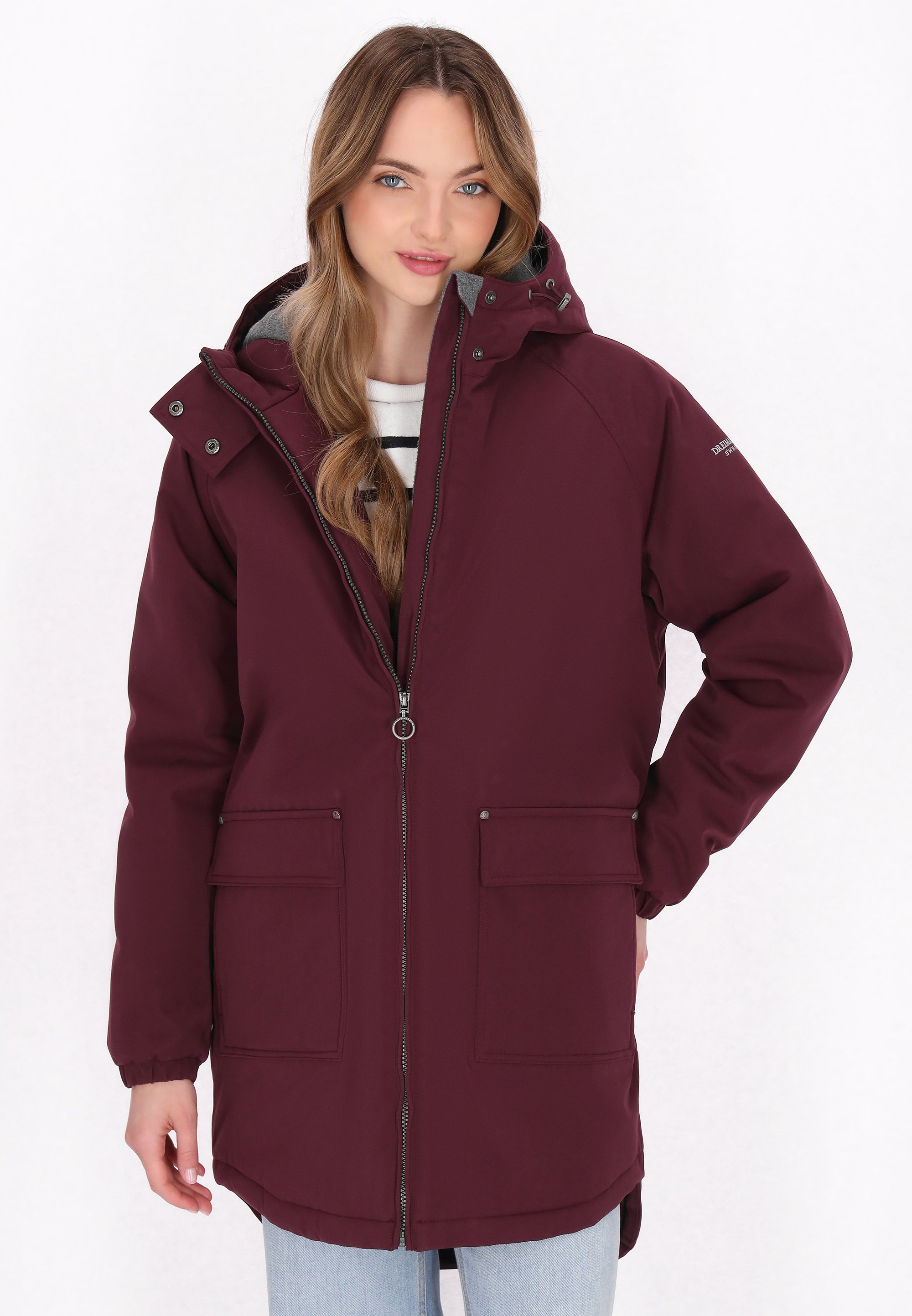 Dreimaster Maritim Dreimaster Parka Rosa Raincoat Dreimaster Parka