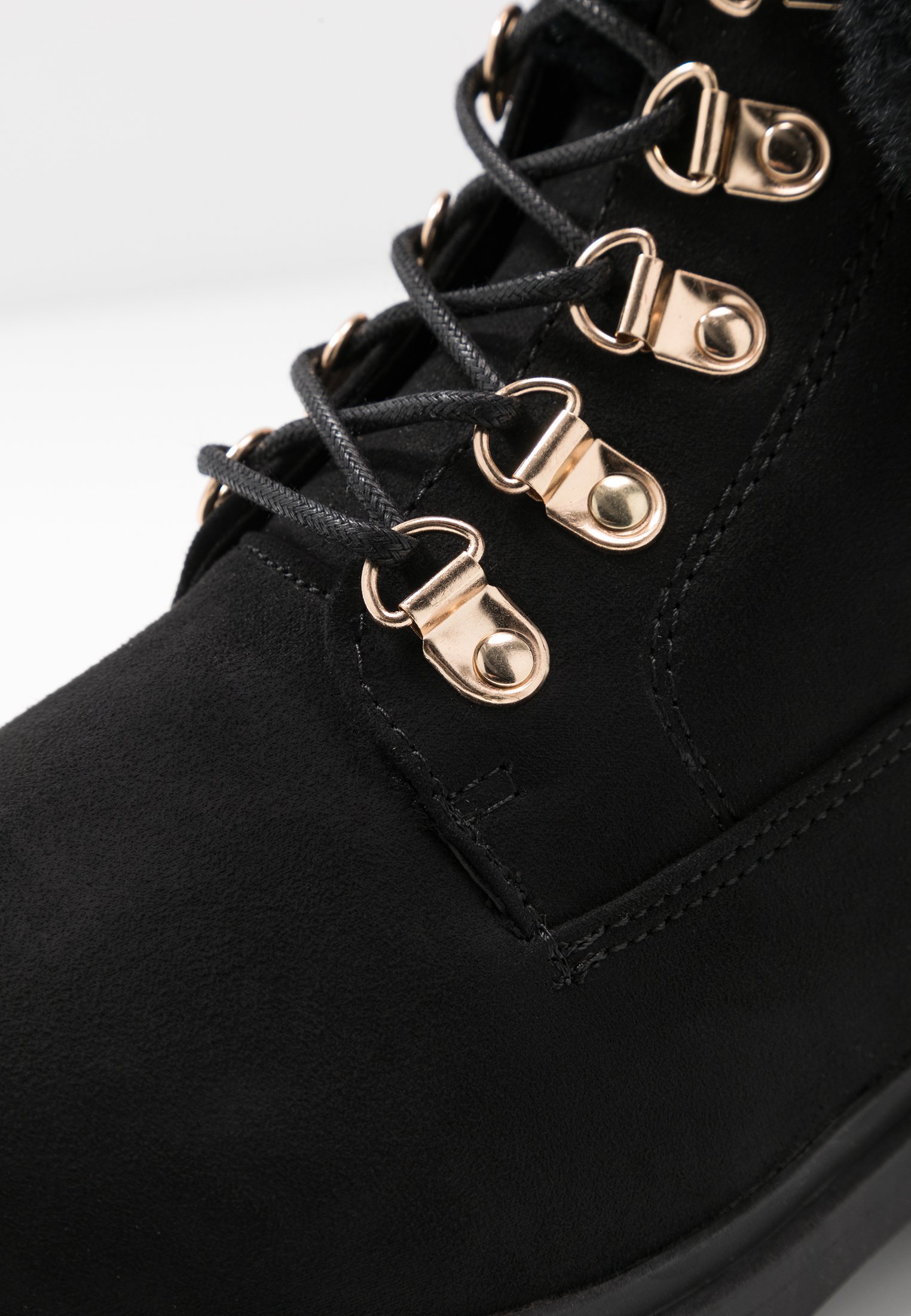 miss selfridge hiker ankle boot in black