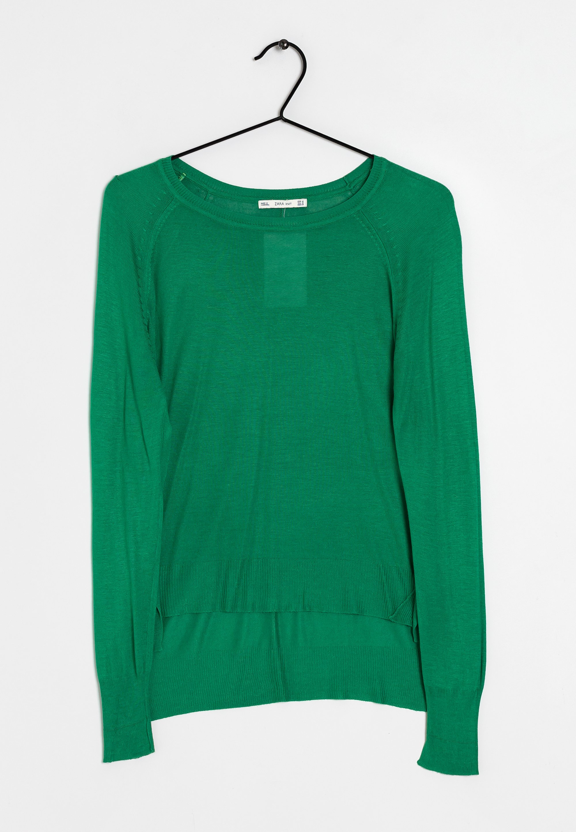 Zara Strickpullover green/grün (Pre-owned) Zalando