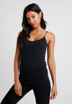 SEAMLESS SPAGHETTI TOP - Caraco - black