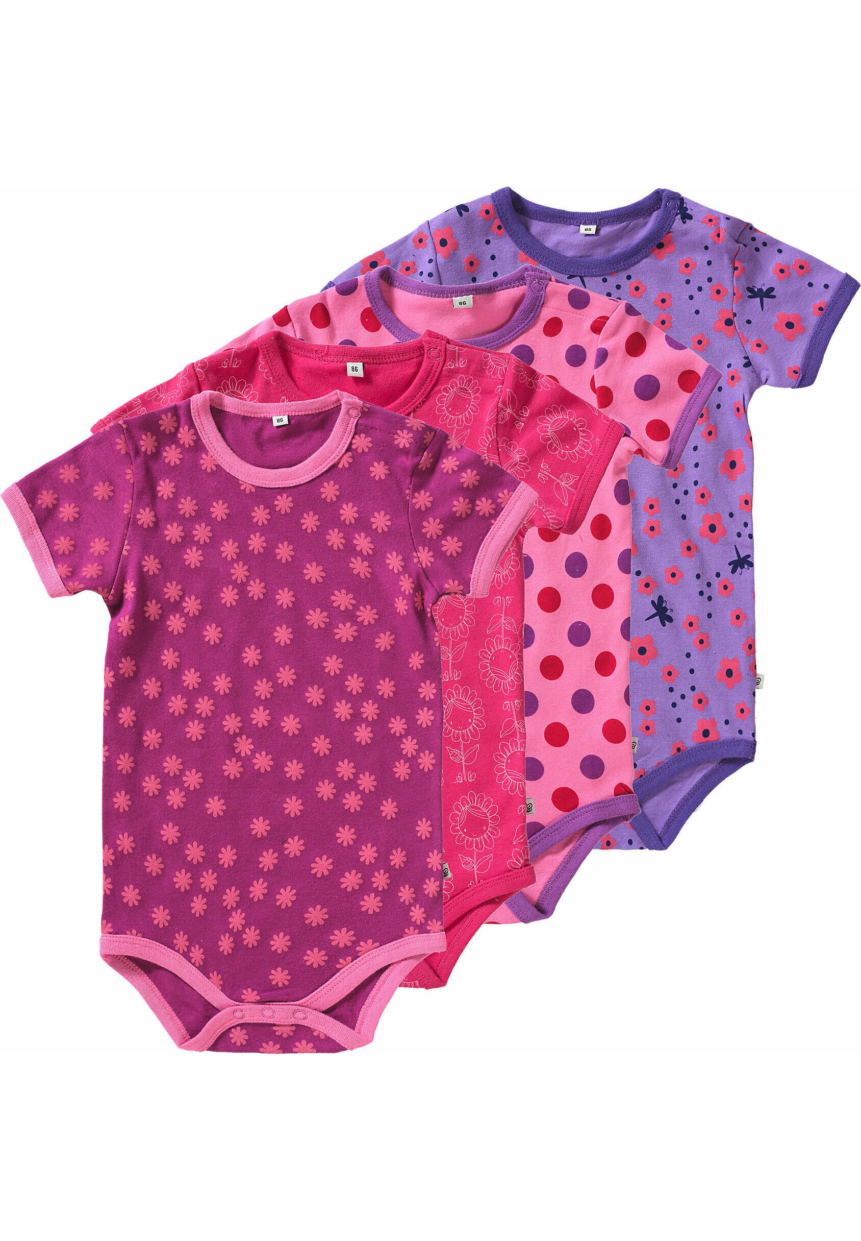 Body Bimba Pippi 4er Pack Wickelbody Set Di Biancheria Per Bambino