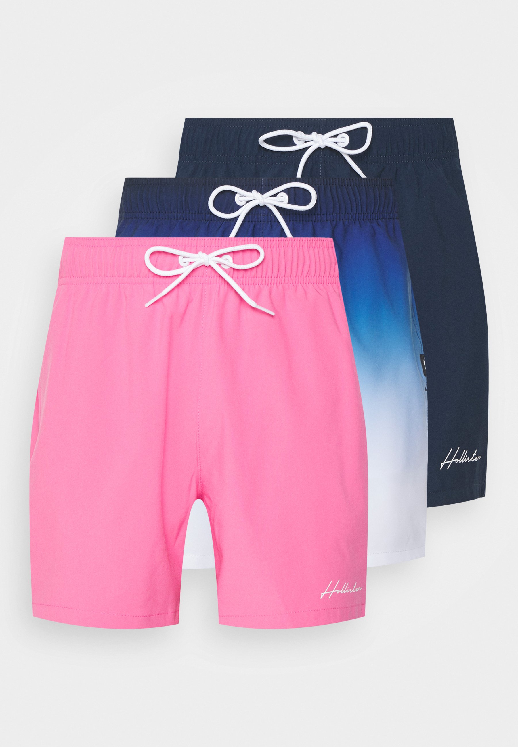 3 PACK - Swimming shorts - pink/black 