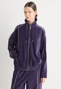 Lacoste Majica s kapuljačom i patentnim zatvaračem - dark blue