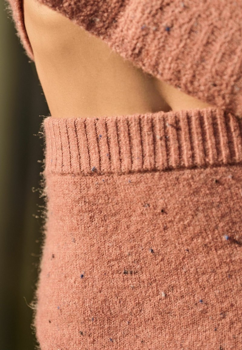 Neon Rose - Jupe longueur mollet en jean avec nœuds - Bleu moyen | ASOS