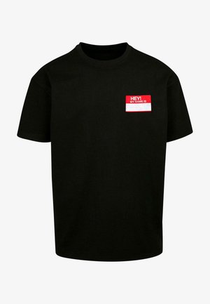 UNISEX HEY! MY NAME IS - Majica kratkih rukava s printom - black