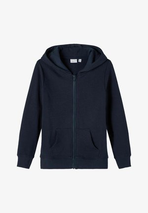REGULAR FIT - Majica s kapuljačom i patentnim zatvaračem - dark sapphire