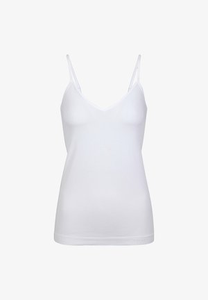 FALKE, SEAMLESS TOP - Caraco - white