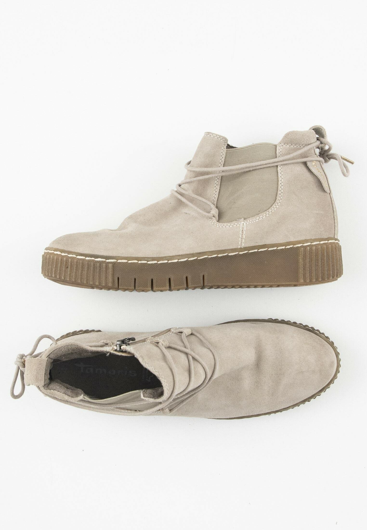 Tamaris Veterboots beige - Schoenen.nl