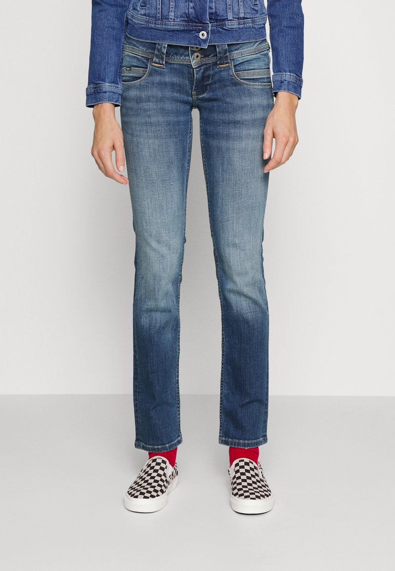Pepe Jeans VENUS - Slim fit -farkut - denim/sininen denim - Zalando.fi