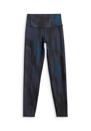 4F, 4F LEGGINSY TRENINGOWE SZYBKOSCHNĄCE DAMSKIE - Tights - teal allover