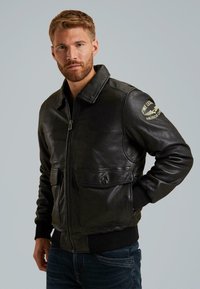 PME Legend GREENVILLE - Chaqueta de cuero - black