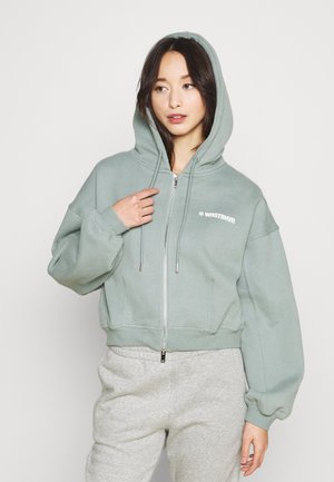 CORBY HOODED ZIP JACKET - Mikina na zip - sage green
