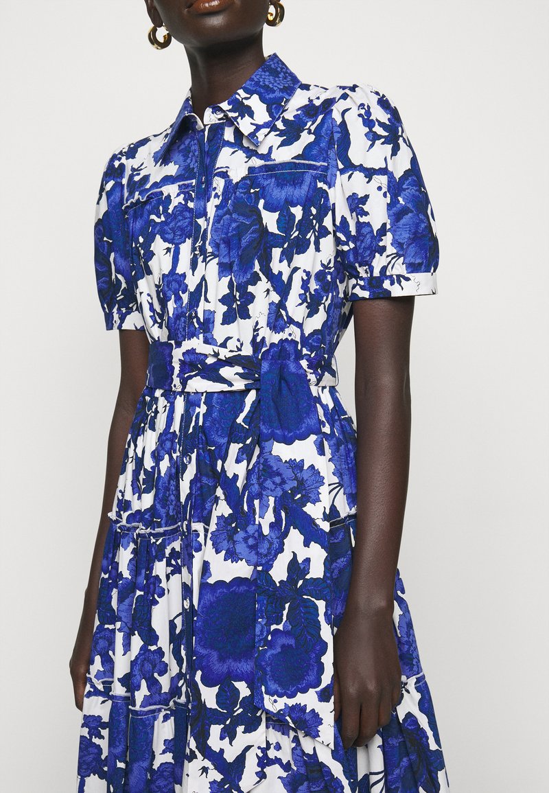 Diane Von Furstenberg Queena Blusenkleid Blue Blau Zalando At 
