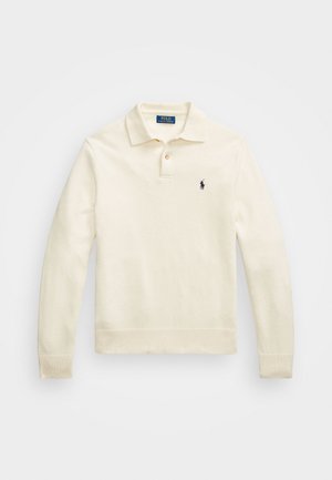 Polo Ralph Lauren WOOL-COTTON POLO-COLLAR SWEATER - Striktrøje - andover cream