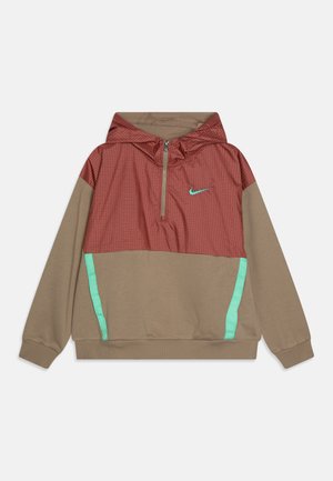 UNISEX - Felpa con cappuccio - khaki/canyon rust/green glow