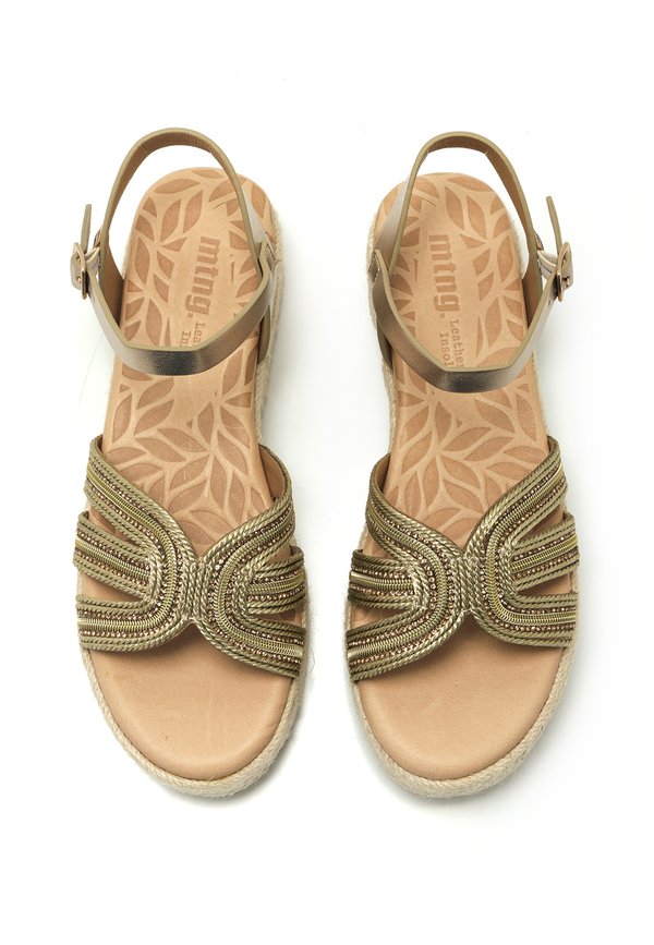 AMELIE - Platform sandals - vamp champagne3