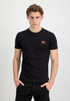 Alpha Industries BACK REFLECTIVE  - T-Shirt print - black/orange