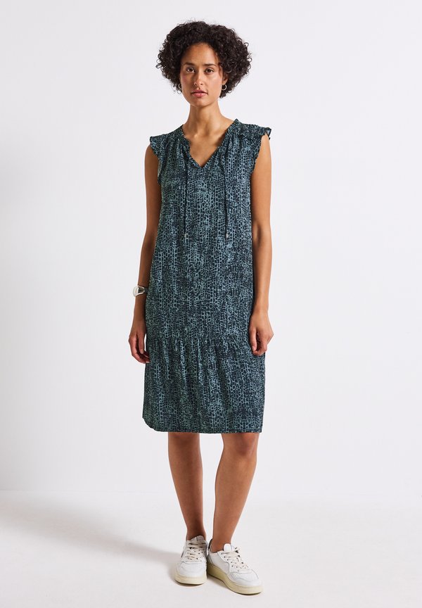 GEMUSTERTES  - Freizeitkleid - blau