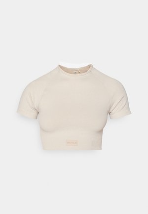 ONLY Play ONPVAX LIFE ON CROP SEAM TOP - Športne majice - nacreous cloud