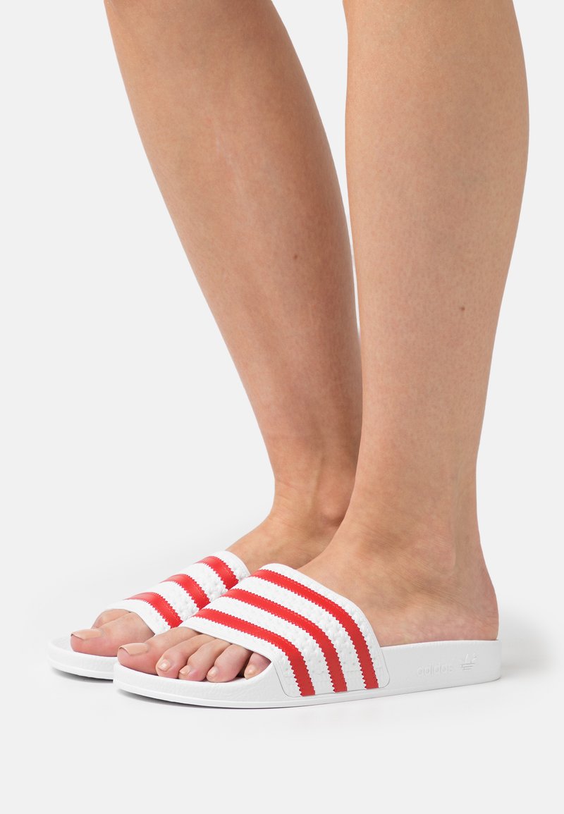 adidas Originals ADILETTE W Pool slides white/better scarlet/white