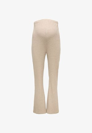 ONLY MATERNITY, TROUSERS OLMLOLA REGULAR FIT TROUSERS - Pantalon classique - mocha meringue