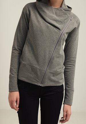 Sweat zippé - mottled dark grey