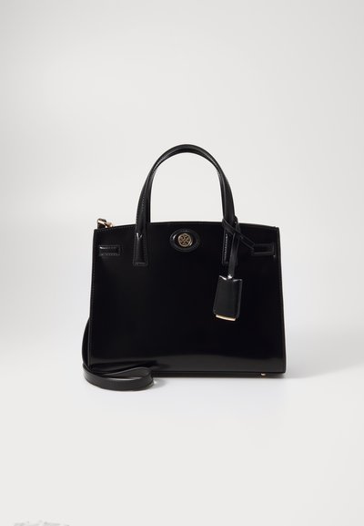 Tory Burch ROBINSON SPAZZOLATO SMALL SATCHEL - Handtas - black