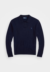 WOOL JOHNNY COLLAR JUMPER - Strikkegenser - hunter navy