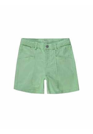 Lysegrønne casual shorts fra Esprit med bæltestropper, knaplukning og to forlommer, lagt fladt på hvid baggrund.