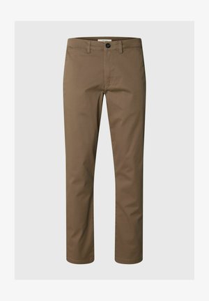 Selected, SLM175-SLIM NEW MILES FLEX PANT NOOS - Nohavice chinos - chocolate chip