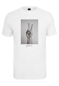 PEACE SIGN - Marškinėliai su spaudiniu - white