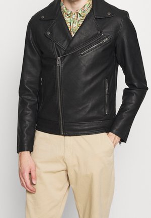 Imitatieleren jas - black